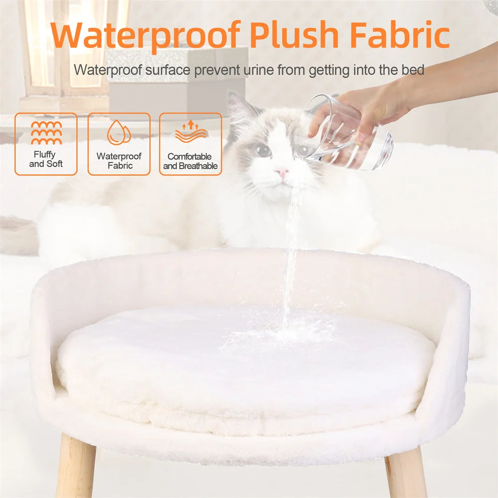 BORWART Elevated Pet Sofa Bed With Removable Waterproof Cushion