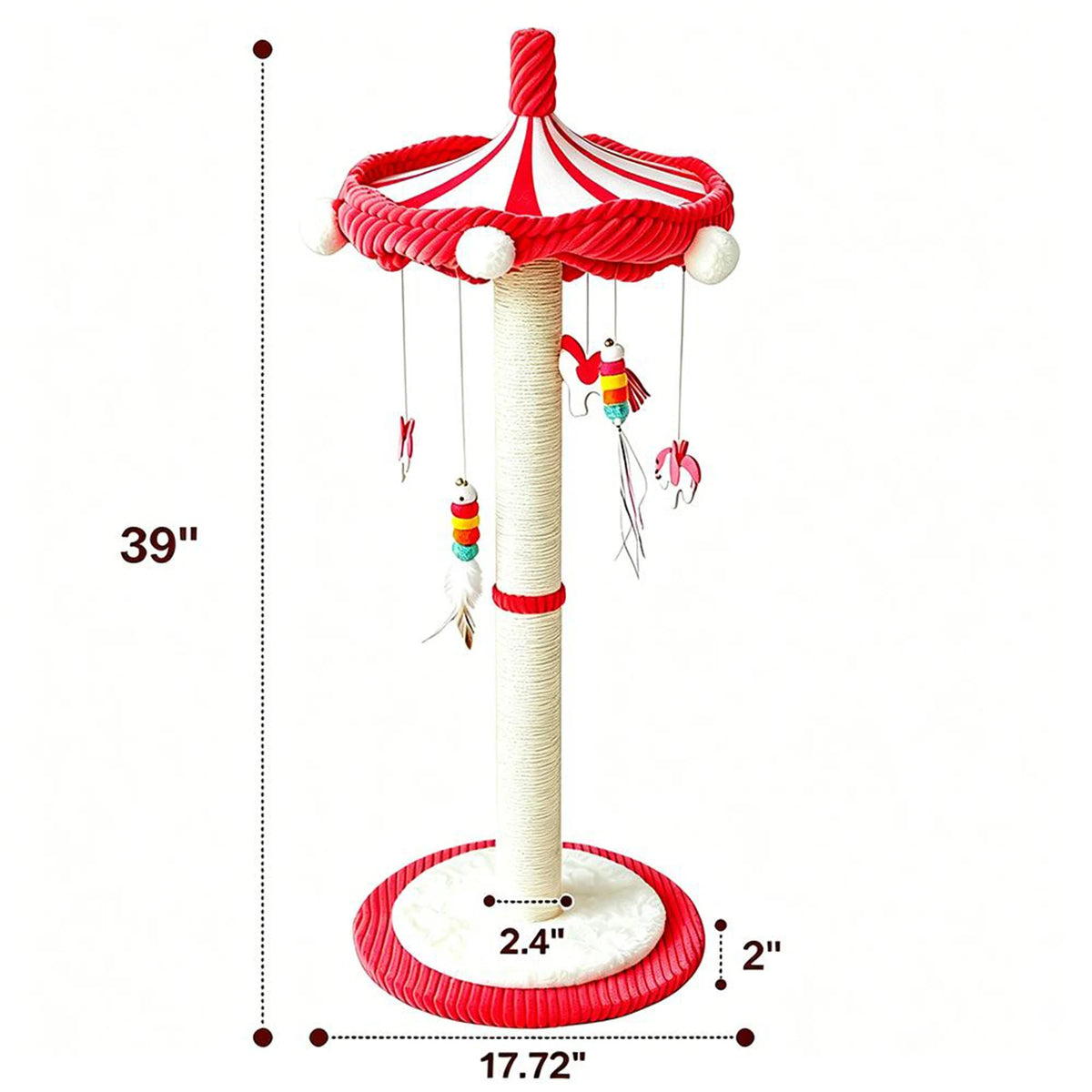 CWV Rotating Cat Scratching Post And Tower For Indoor Cats