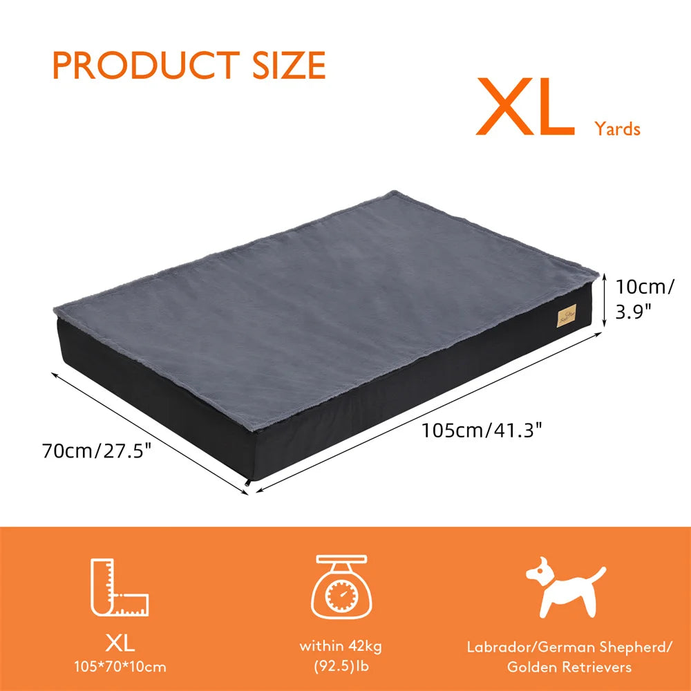 Borwart Orthopaedic Dog Bed With Waterproof Washable Cover For Pets