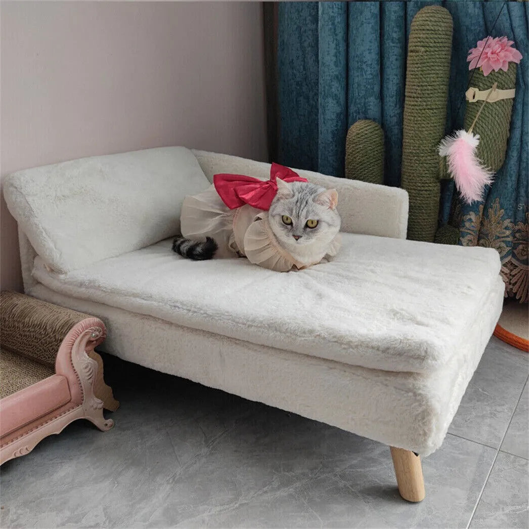 BORWART Elevated Dog Sofa Bed With Plush Waterproof Cushion