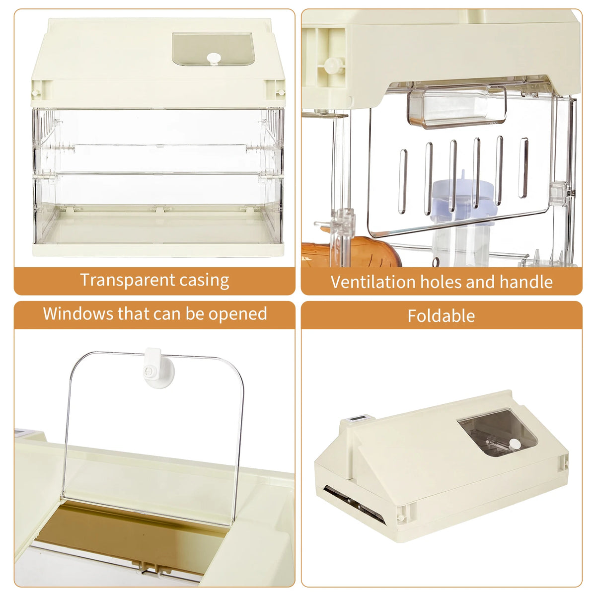 HiMISS Chew Proof Acrylic Hamster Cage Starter Kit With Accessories
