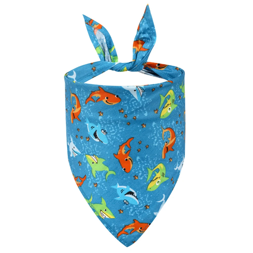 Washable Soft Dog Bandana Scarf Adjustable Pet Neck Kerchief