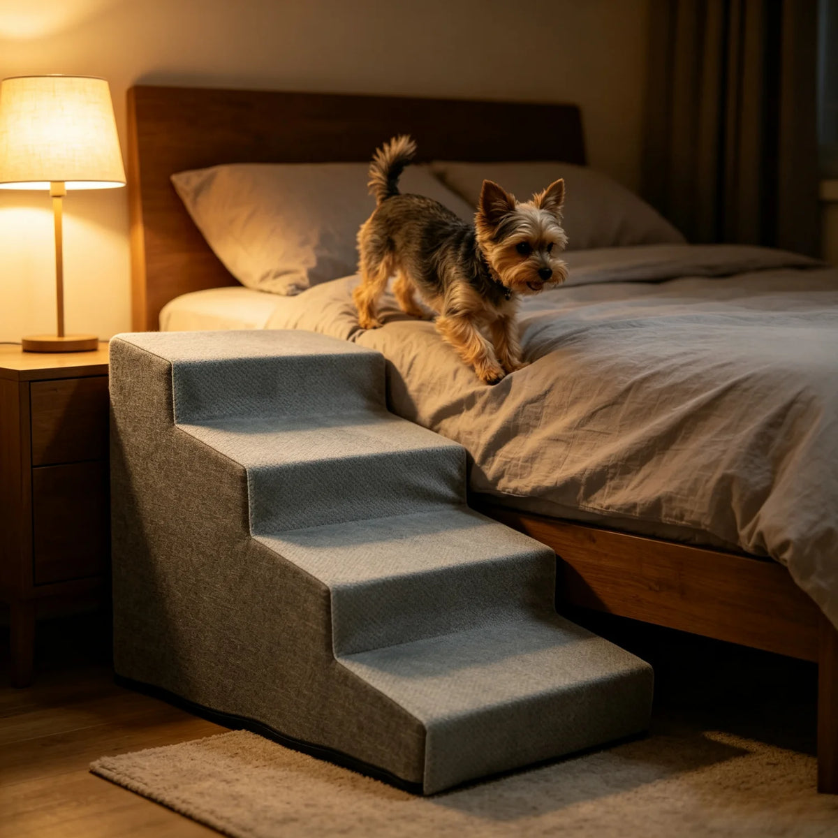 Premium High Density Foam Dog Step Ramp With Washable Cover