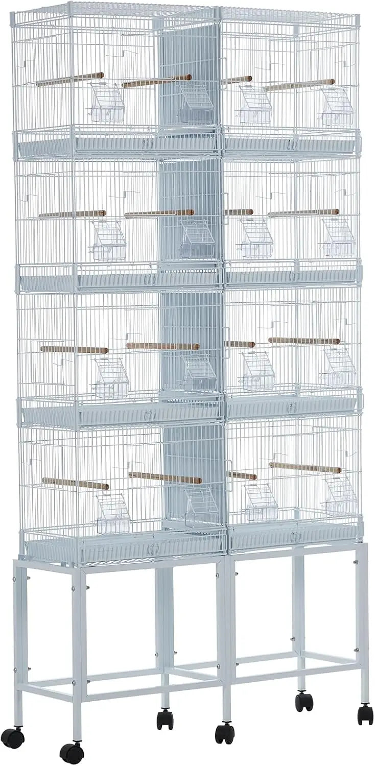 TWISTER.CK Large Bird Cage With Rolling Stand And Detachable Tray