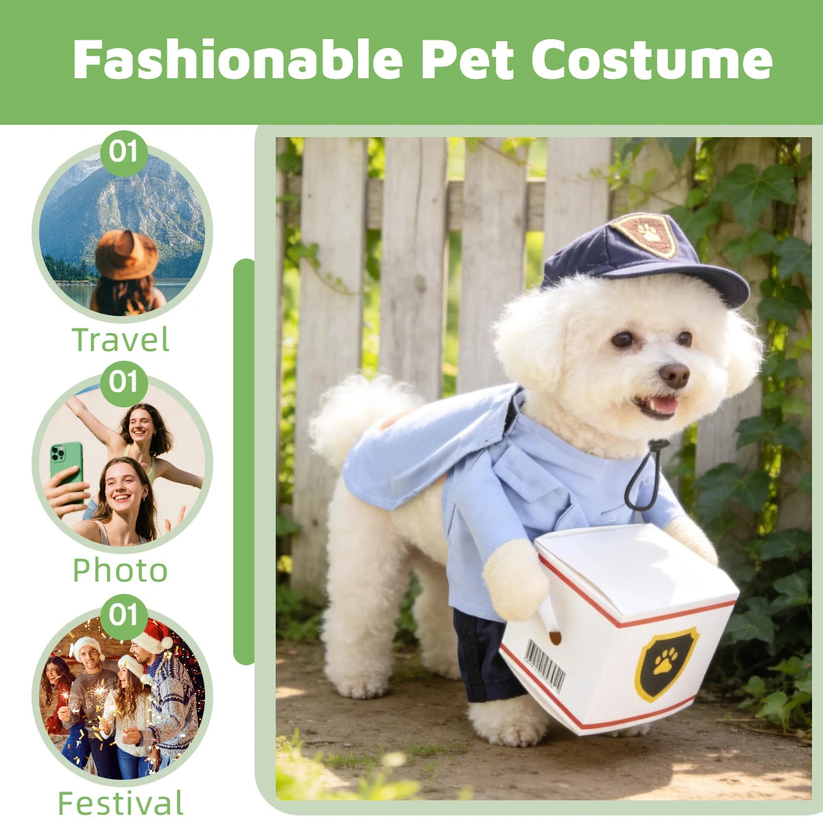 Pet dog transformation costume - Seasonal universal dog clothing - Cute and fashionable - Suitable for small dogs