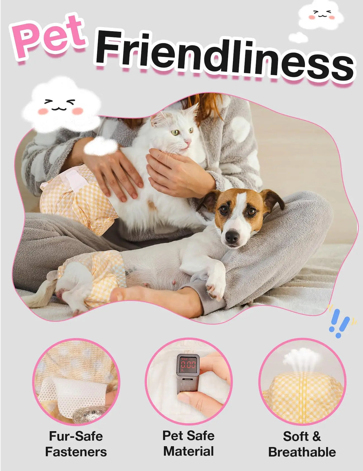 Dono Dog Diapers Female, Disposable Small Puppy Diapers for Heat,Ultra Absorbent Protection, Leak Proof with Wetness Indicator, Comfortable Fit For Girl Dogs in Heat&elderly incontinence