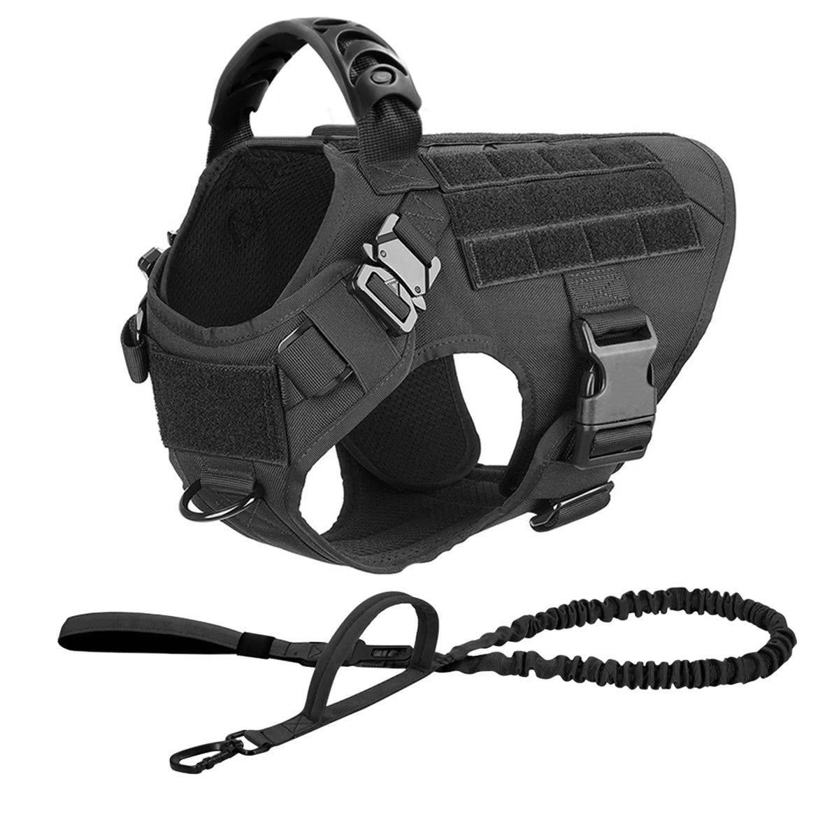 Petravel Padded Nylon Dog Harness And Training Leash Set