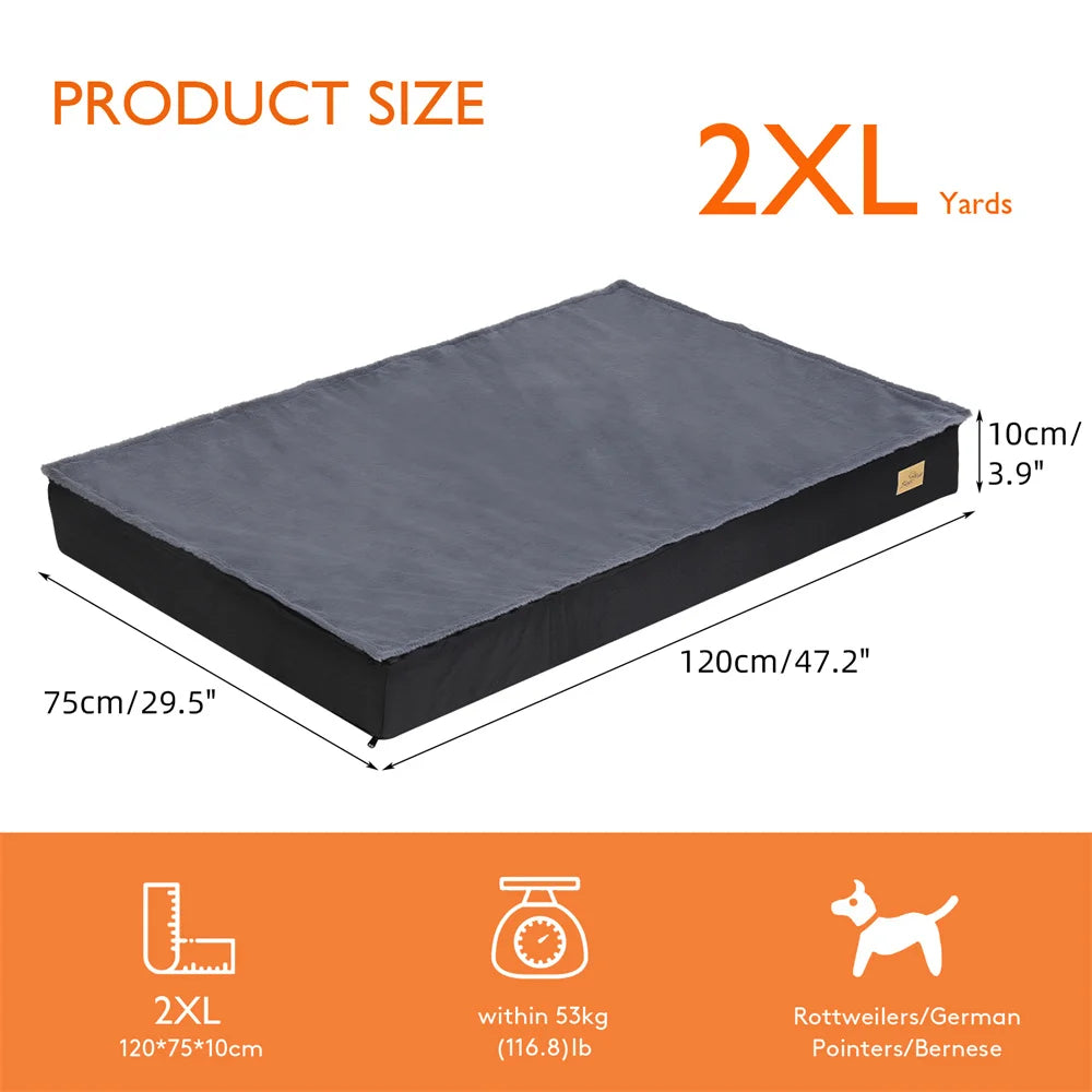 Borwart Orthopaedic Dog Bed With Waterproof Washable Cover For Pets