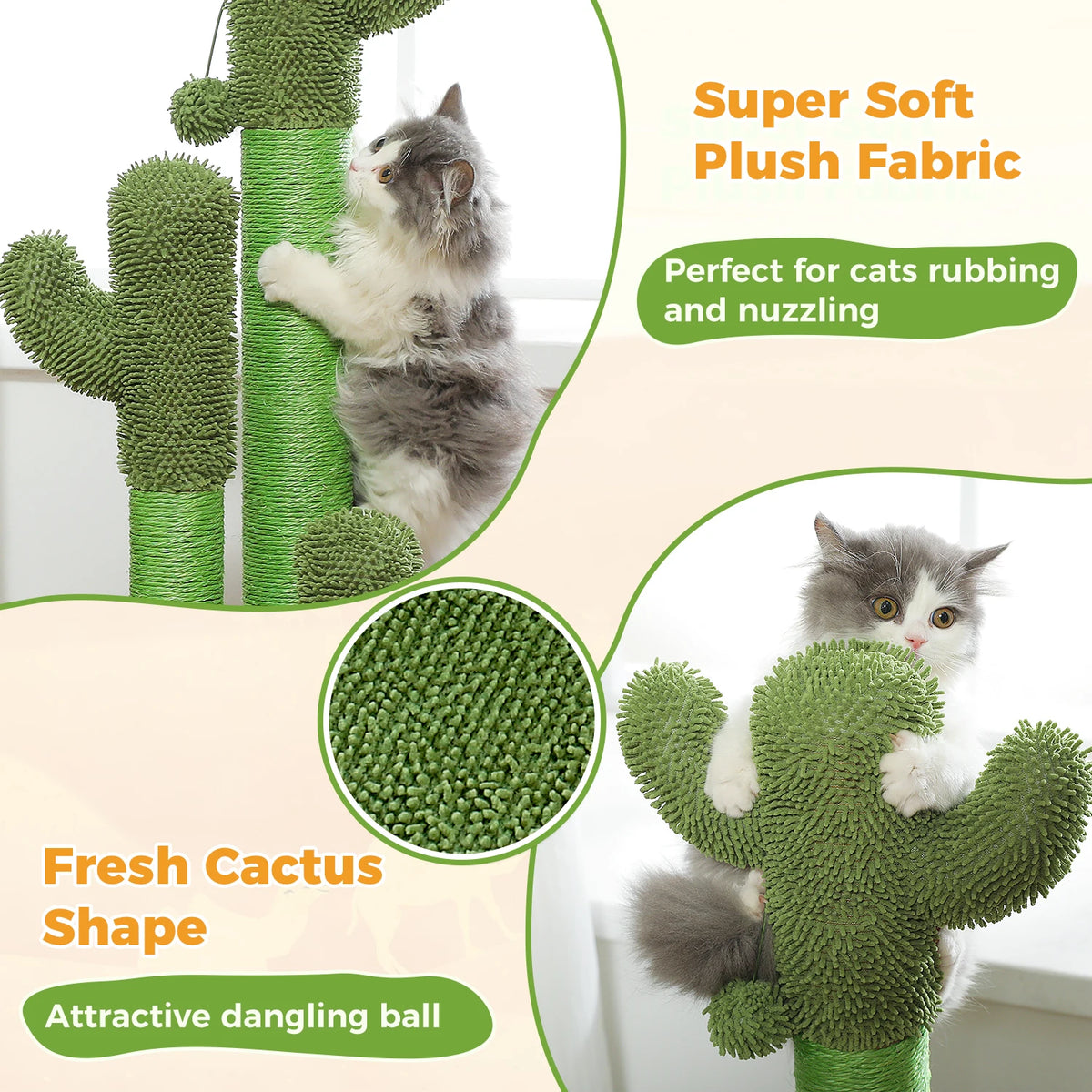 PAWZ Road Cat Scratching Post With Sisal Poles Interactive Toy