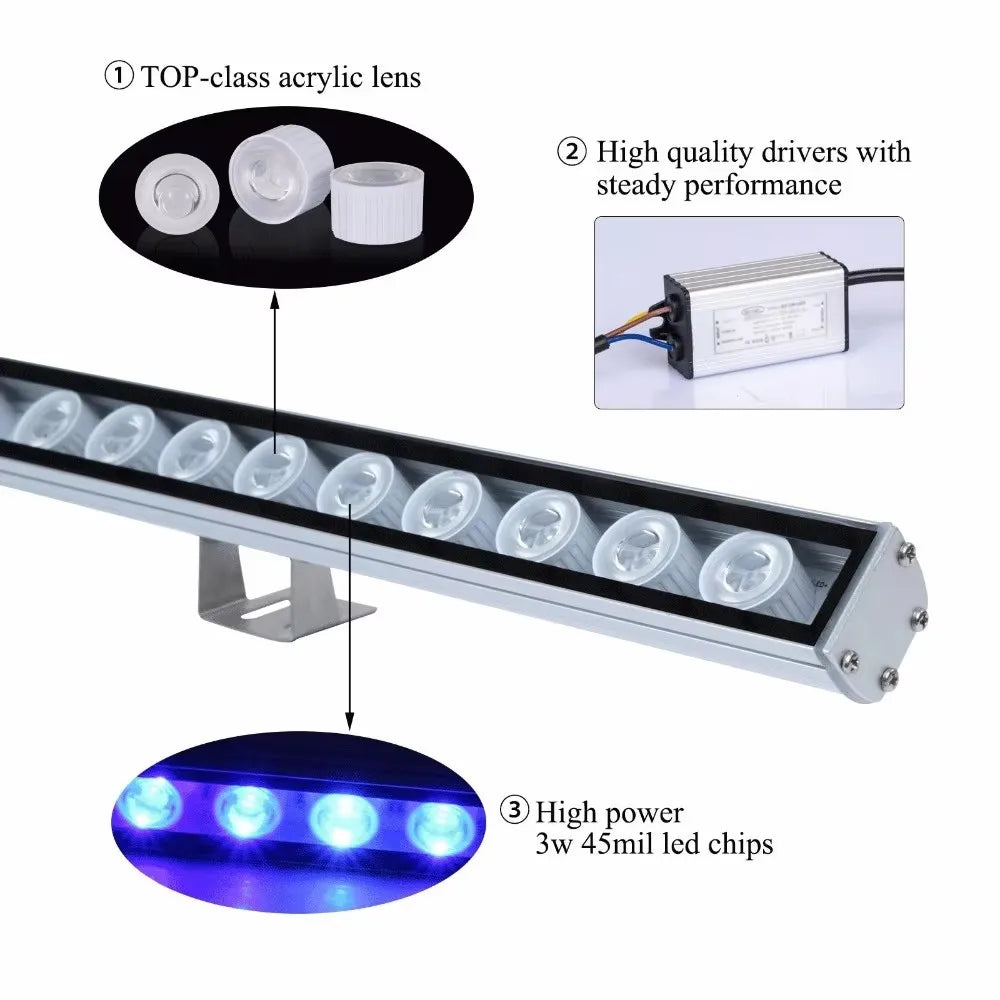 Populargrow 85cm Light Led Strip Length 81W Led Aquarium Lamp for Coral Reef Fish Tank