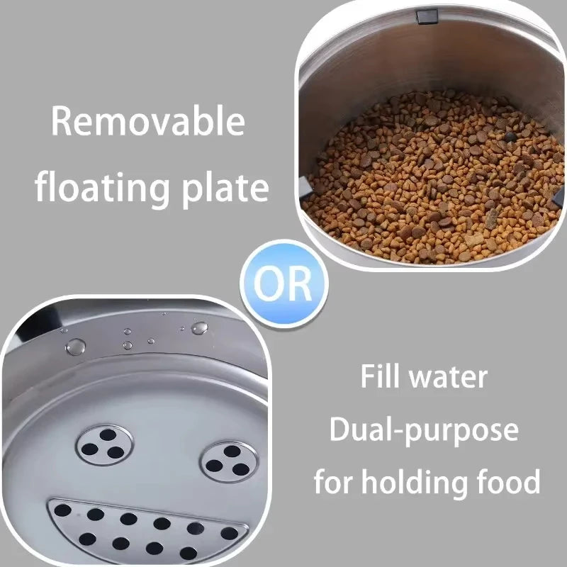Stainless Steel Anti Splash Floating Dog Water Feeder Bowl