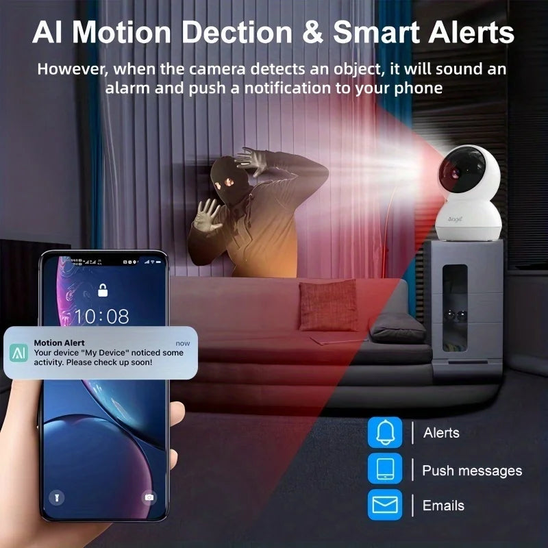 ALAGA Pet Camera App 360PanTilt 2-Way Audio Night Vision