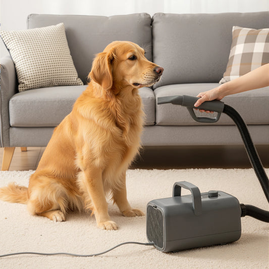 Low Noise Pet Grooming Vacuum Blow Dryer With Four Nozzles