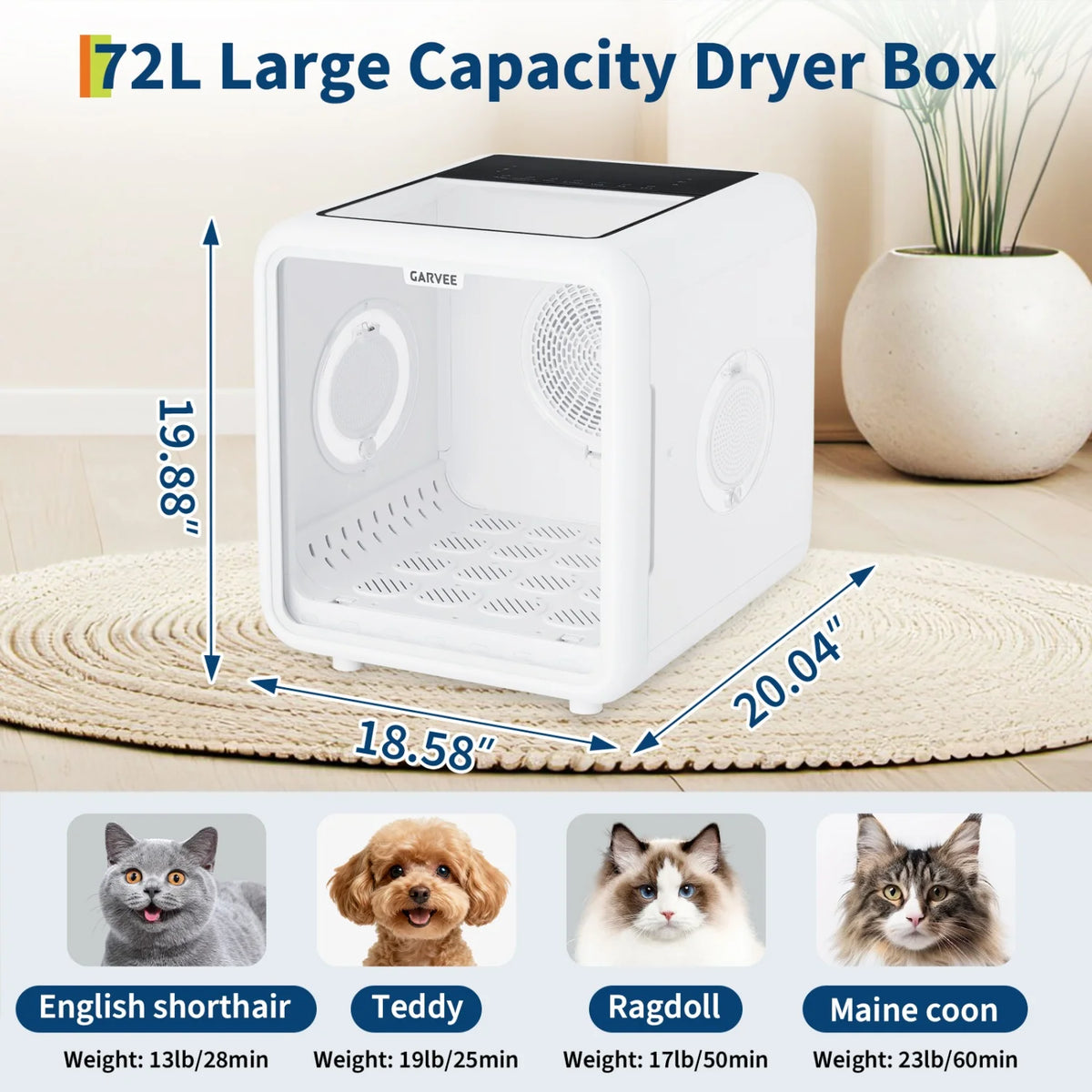 Himiss Automatic Pet Dryer Box With 360 Smart Temperature Control