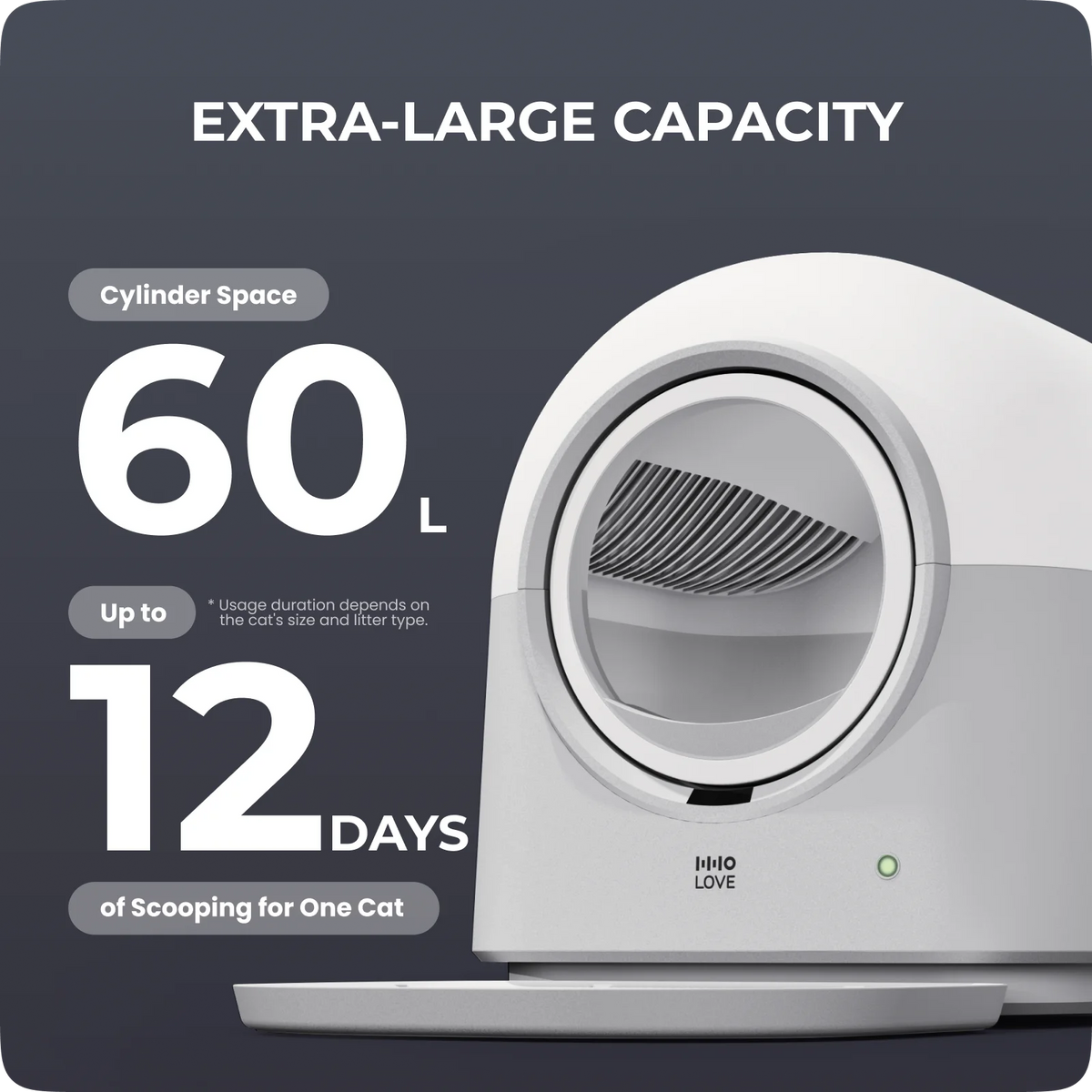 Automatic Self Cleaning Cat Litter Box, Smart Robot Cat Litter Box with APP Control, Automatic Cleaning, Odor Control, Safety Sensors Anti-Pinch, Hands-Free for Multiple Cats