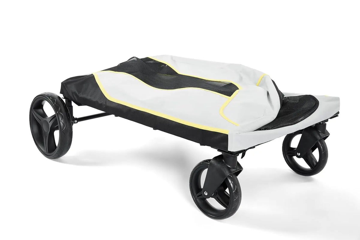 TWISTER.CK Large & Medium Dog Stroller – Easy-Fold Dual Entry Pet Wagon with One-Foot Brake, All-Terrain Air Mesh Cart, Holds Up to 176 lbs