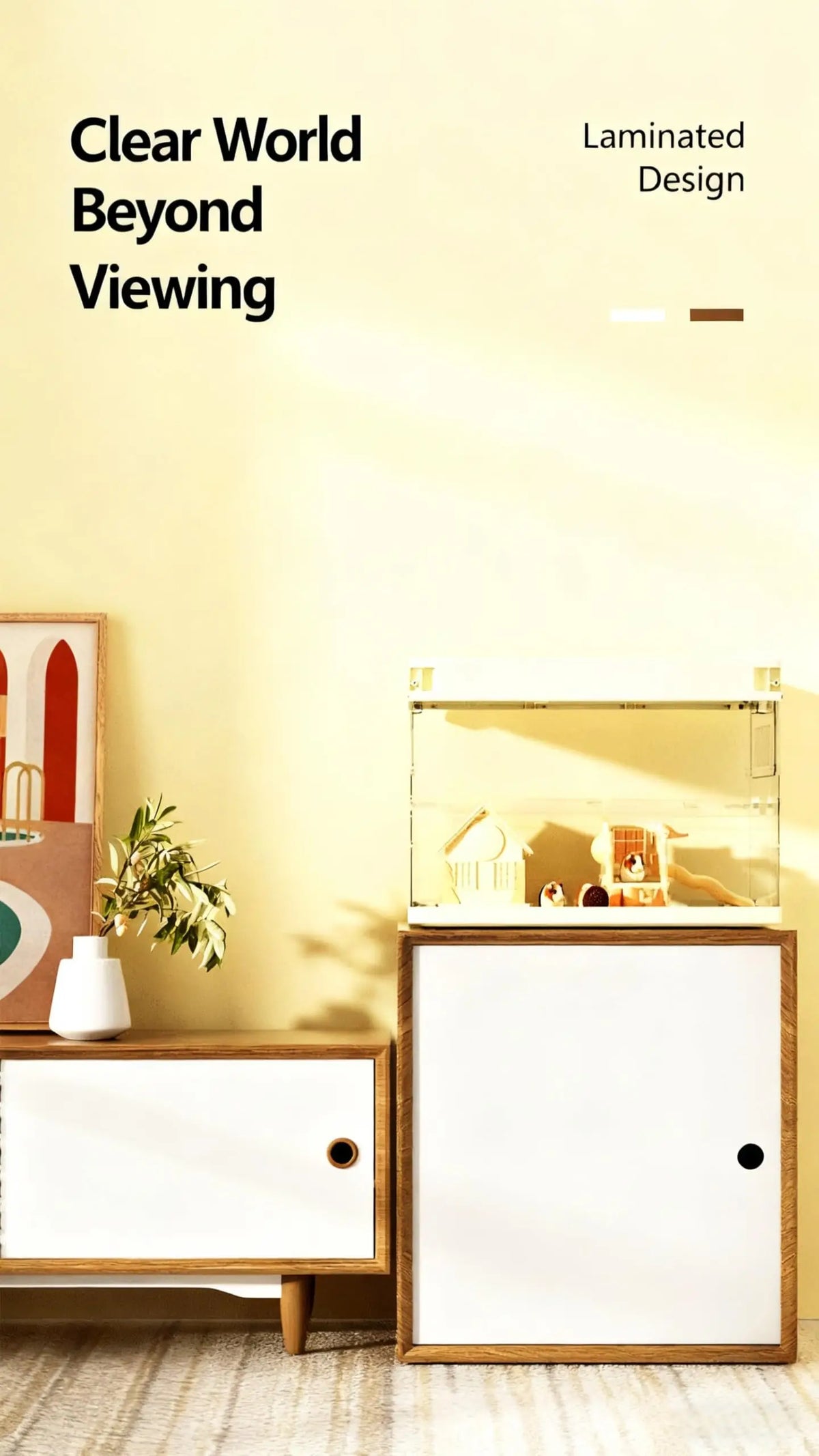 Hamster Cage Starter Kit Guinea Pig Cage With 6 Accessories Pet Rat Cage For Chinchillas Hedgehog Syrian Gerbil Chew Proof Acrylic