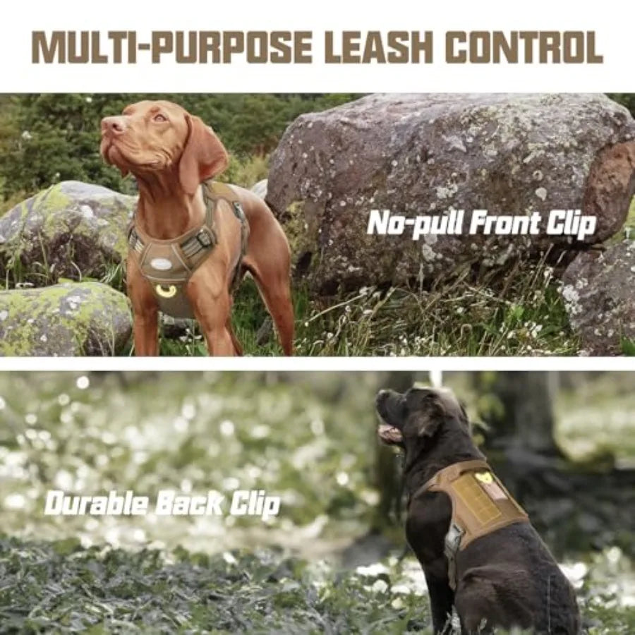 Tactical Dog Harness for Large Dogs No Pull Adjustable Pet Harness Reflective K9 Working Training Easy Control Pet Vest Militar