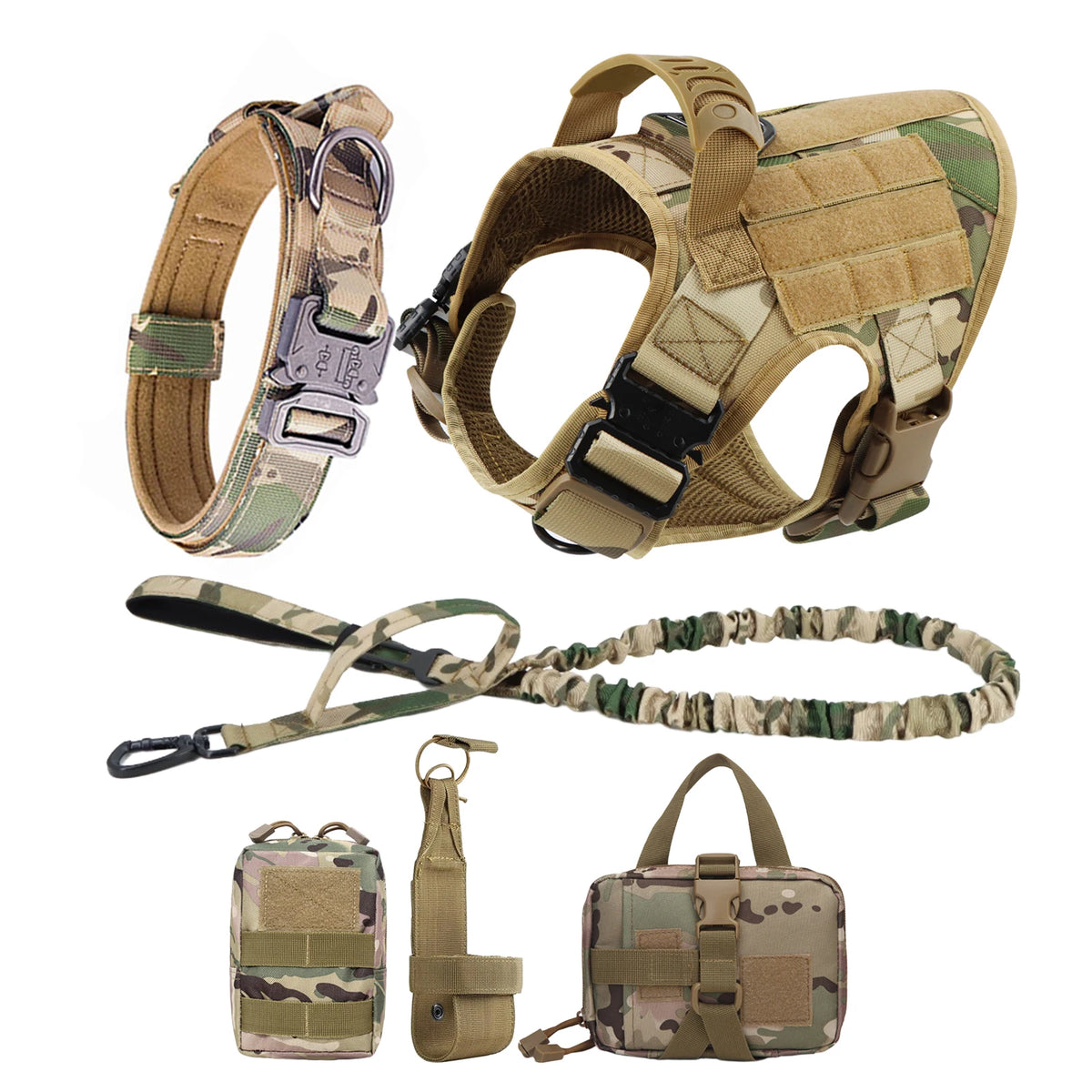 Petravel Padded Nylon Dog Harness And Training Leash Set