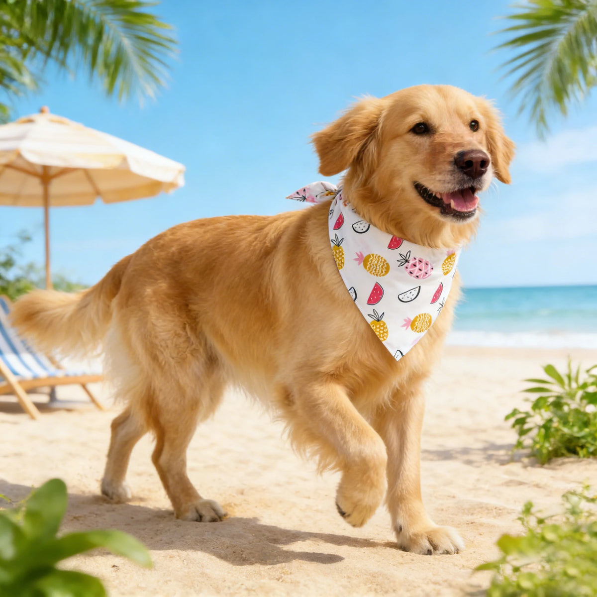 Washable Soft Dog Bandana Scarf Adjustable Pet Neck Kerchief