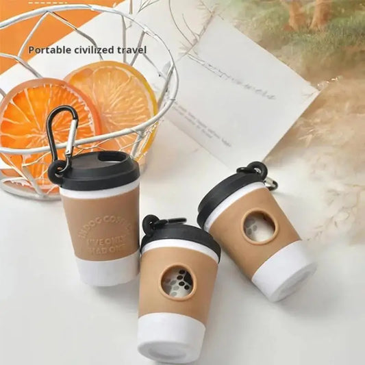 Portable Dog Poop Bag Dispenser Outdoor Waste Storage Container