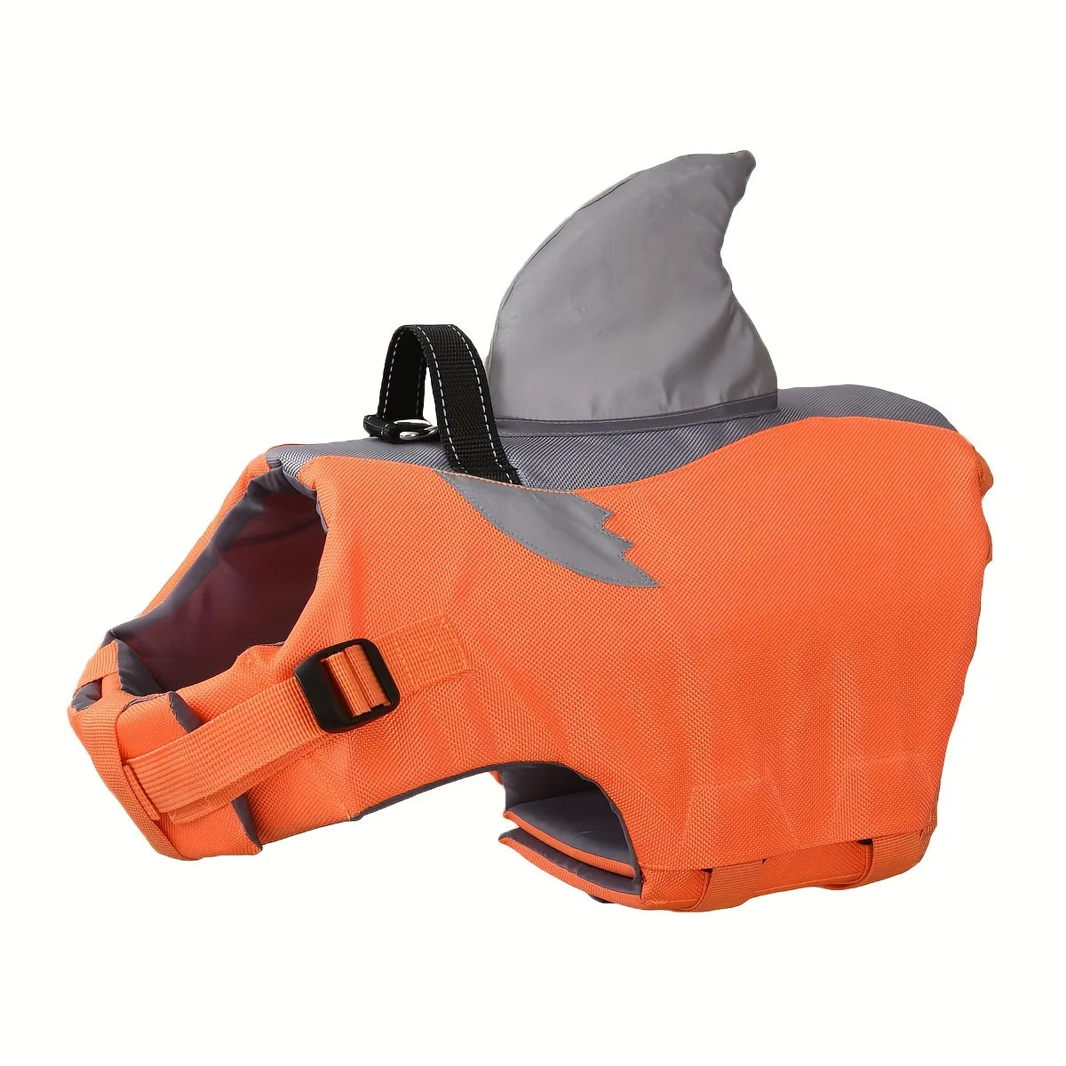 Reflective Shark‑Shape Dog Life Jacket Adjustable Pet Safety Vest With Convenient Handle Waterproof Floating Vest For Swimming Boating Water Rescue For Small Medium Large Dogs