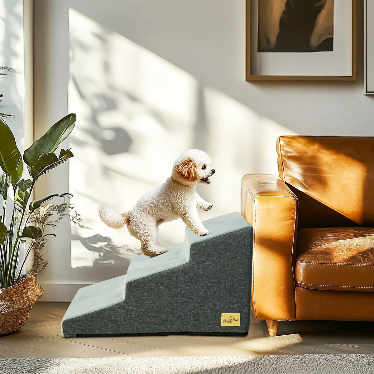 High Density Foam Dog Stairs For Small Dogs With Cover
