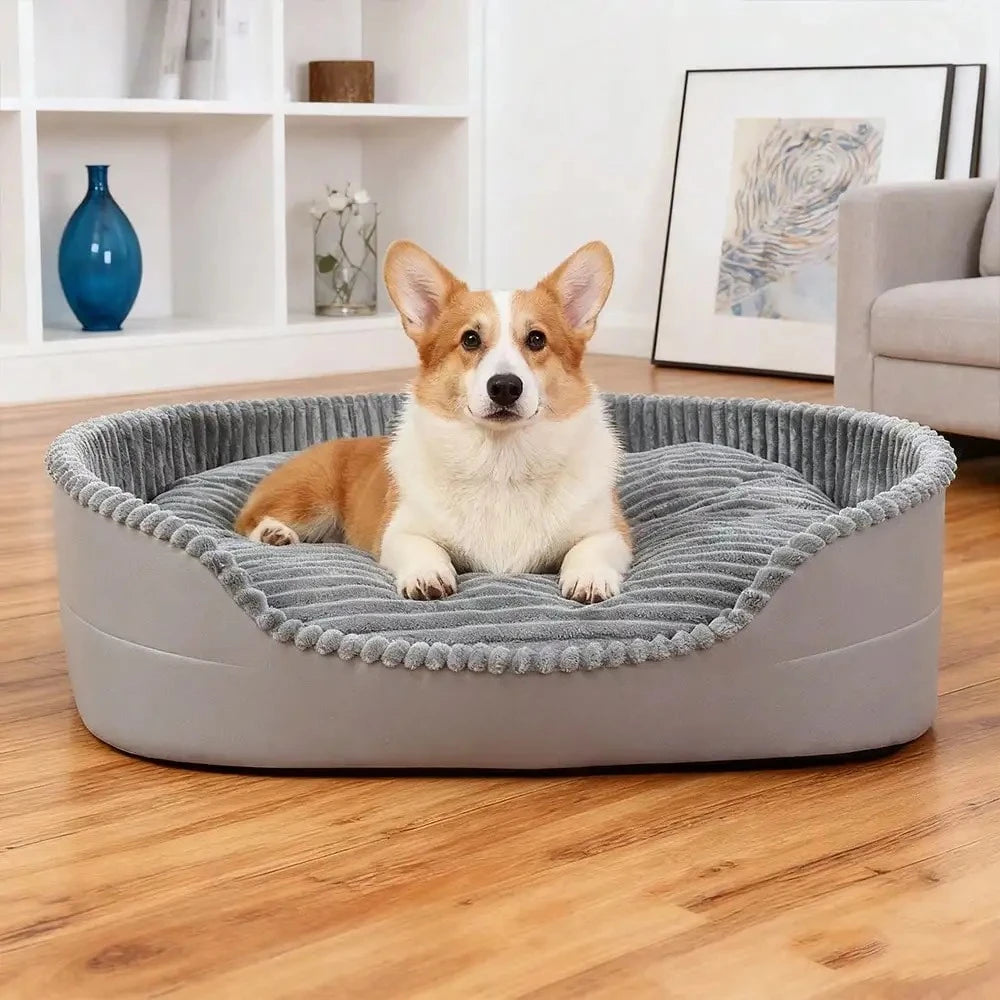 Machine Washable Pet Bed for Dogs and Cats All Season