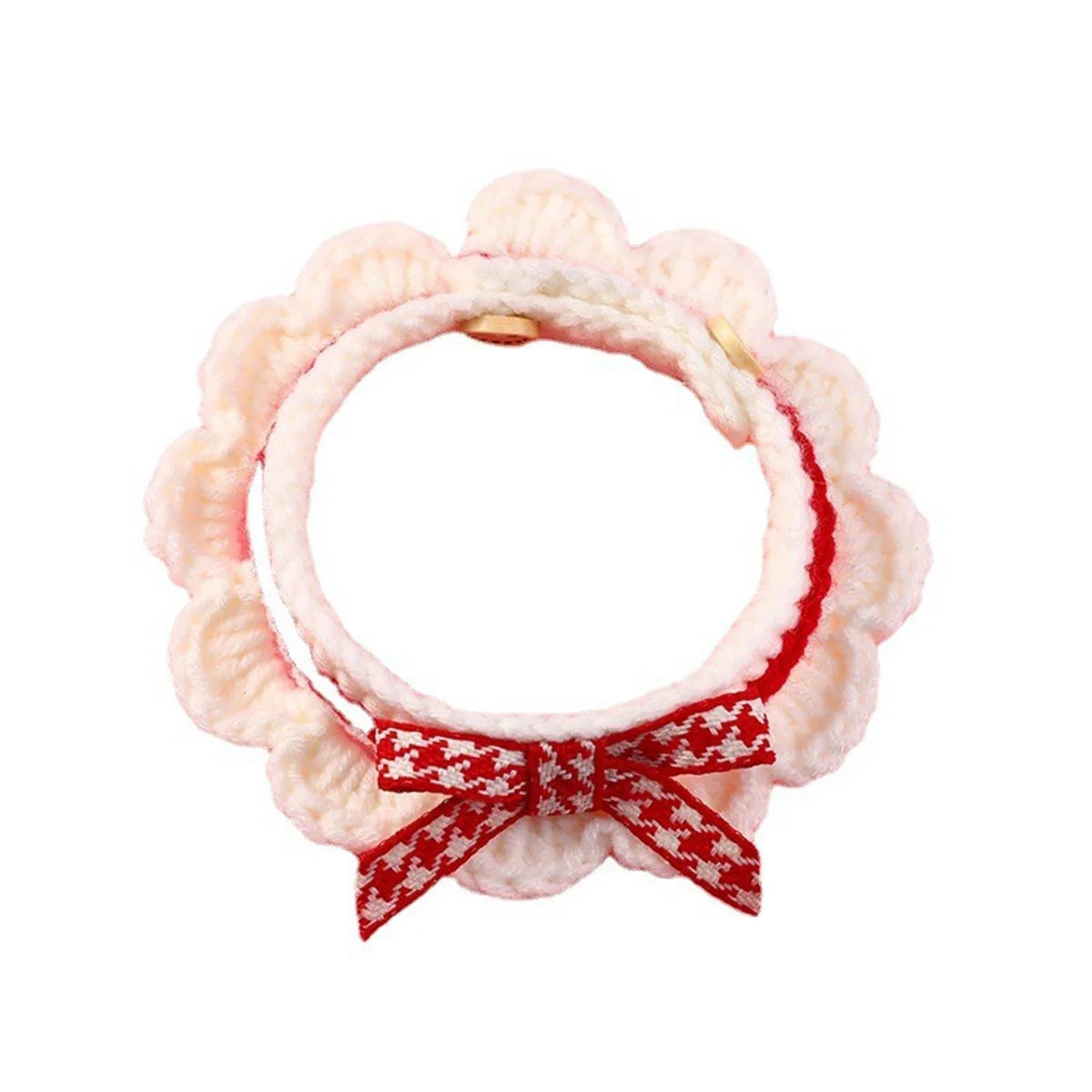 Soft Bow Knot Adjustable Knitted Collar For Cats And Dogs