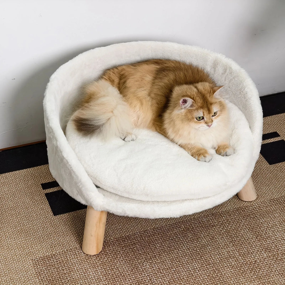 BORWART Elevated Pet Sofa Bed With Removable Waterproof Cushion