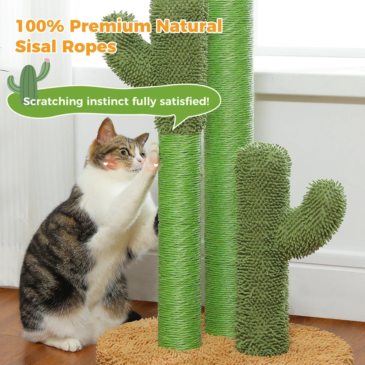 PAWZ Road Cat Scratching Post With Sisal Poles Interactive Toy