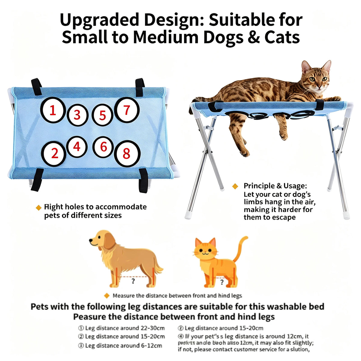 Professional Foldable Pet Grooming Hammock For Dogs And Cats Bathing