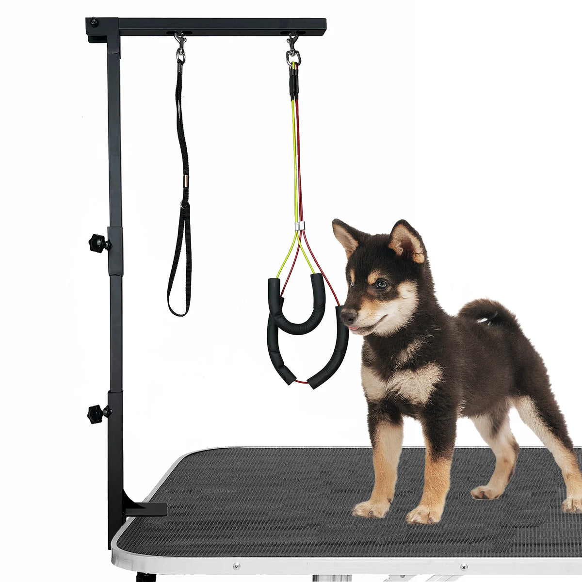 Adjustable Height Metal Dog Grooming Arm With Secure Loop Attachments