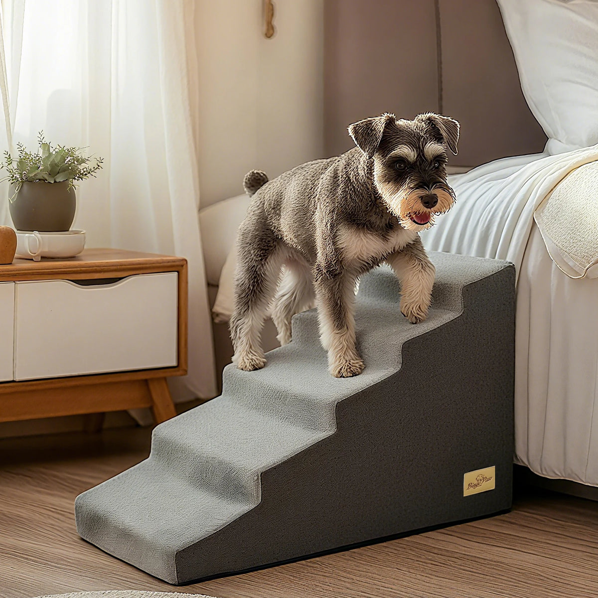 Premium High Density Foam Dog Step Ramp With Washable Cover