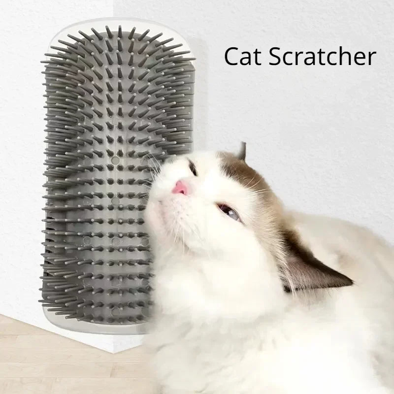 Cat Scratcher And Grooming Comb With Catnip For Pets