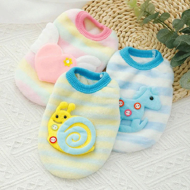 Cute Print Dog Sweater Winter Warm Fleece Pet Pullover