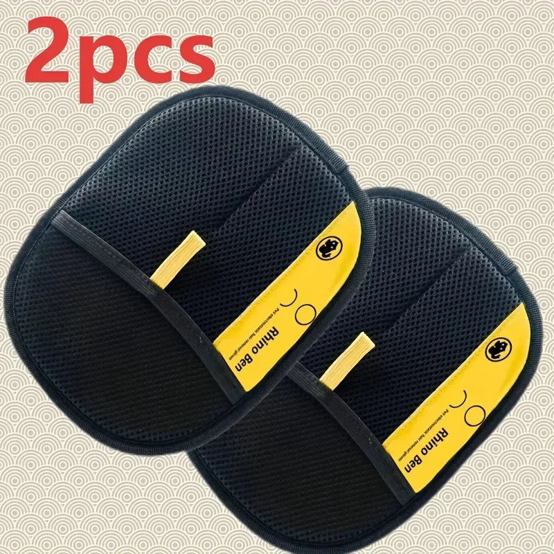 Two Pack Double Sided Pet Grooming Gloves Absorb Cleaning Mitt