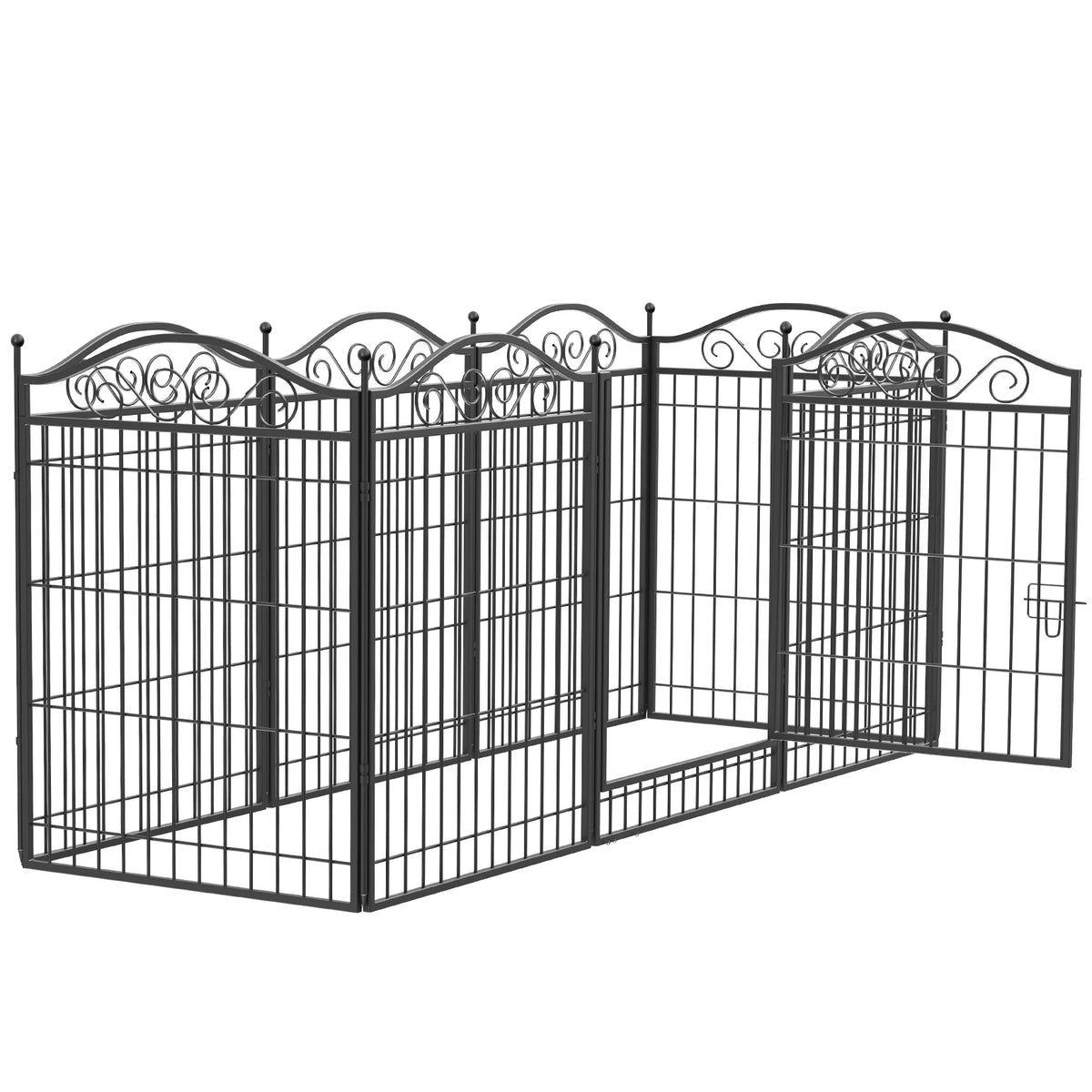 Bingopaw Heavy Duty Foldable Metal Dog Playpen With Gate
