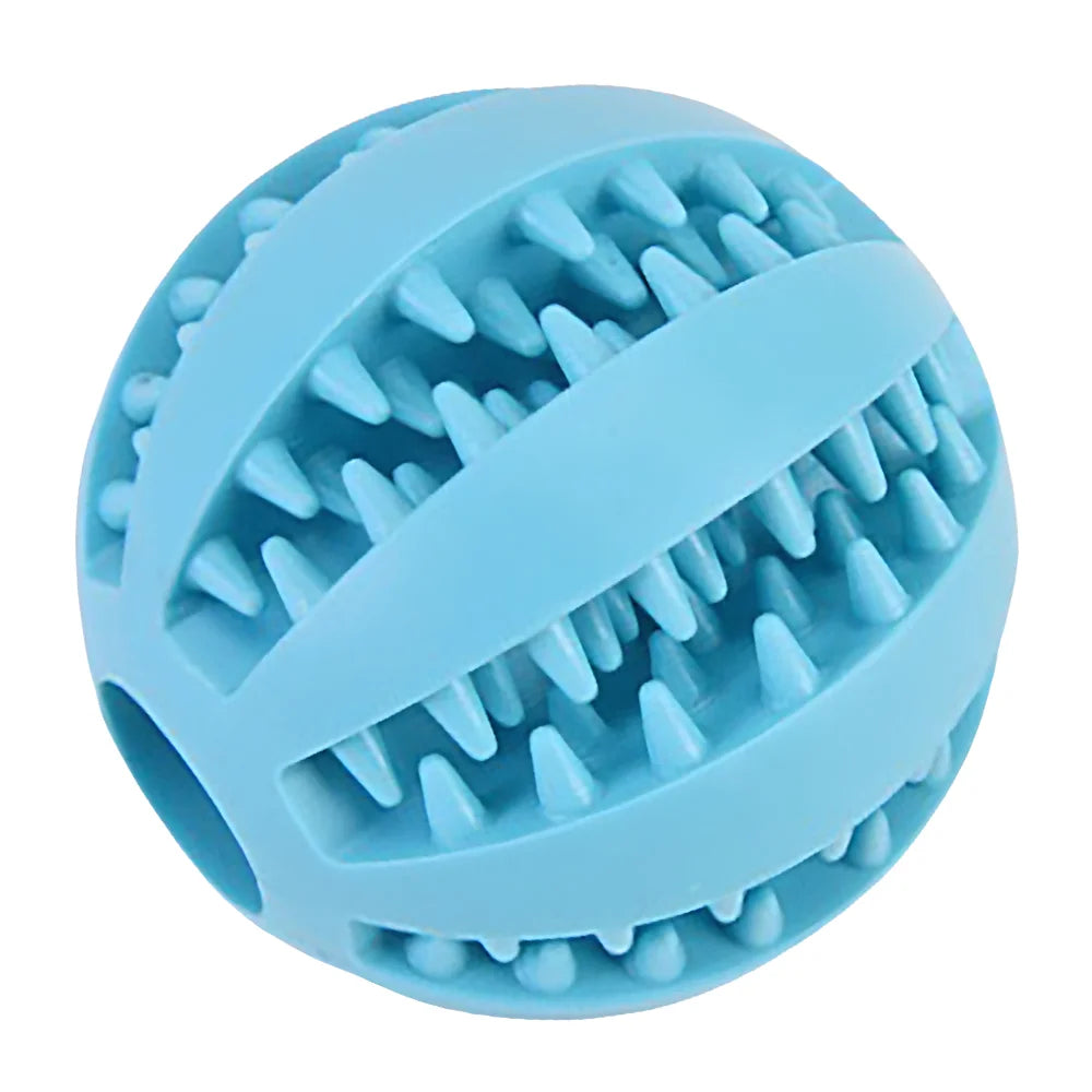 Interactive Rubber Dog Ball Teething And Biting Toy