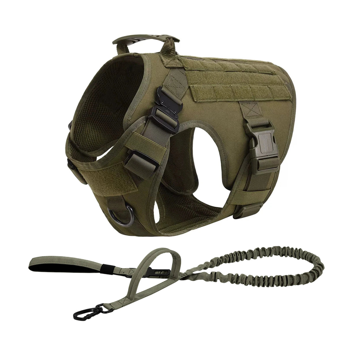 Tactical Nylon Dog Harness Padded Quick Release Buckle For Training