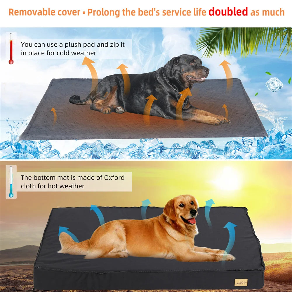 Borwart Orthopaedic Dog Bed With Waterproof Washable Cover For Pets