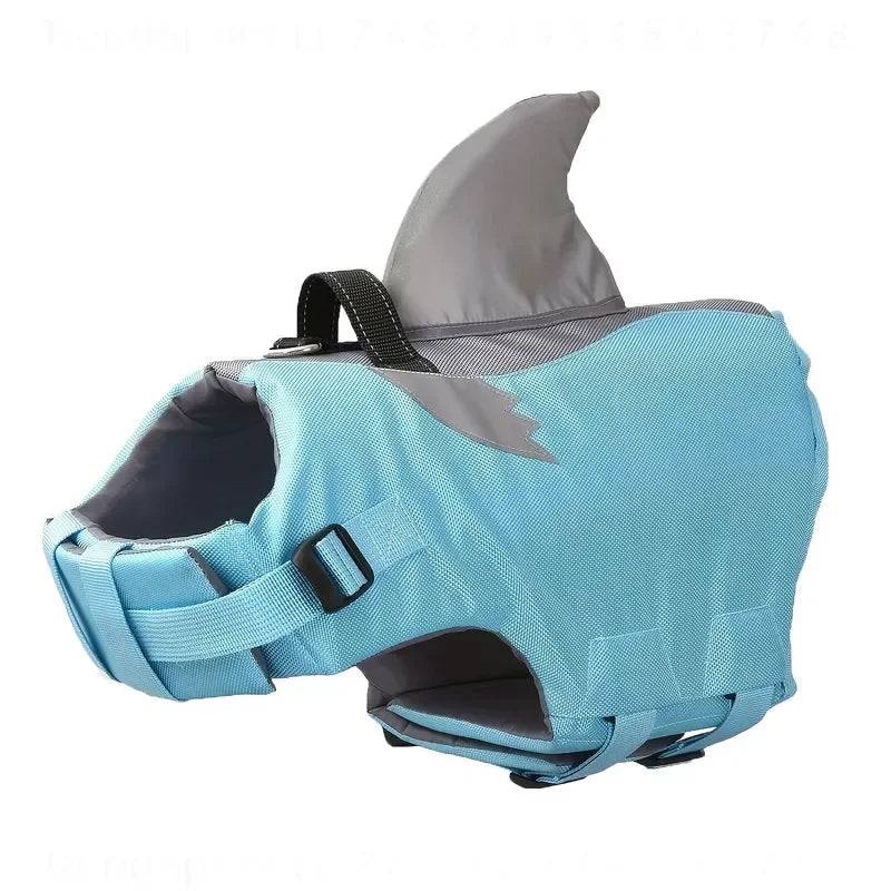 Reflective Shark‑Shape Dog Life Jacket Adjustable Pet Safety Vest With Convenient Handle Waterproof Floating Vest For Swimming Boating Water Rescue For Small Medium Large Dogs