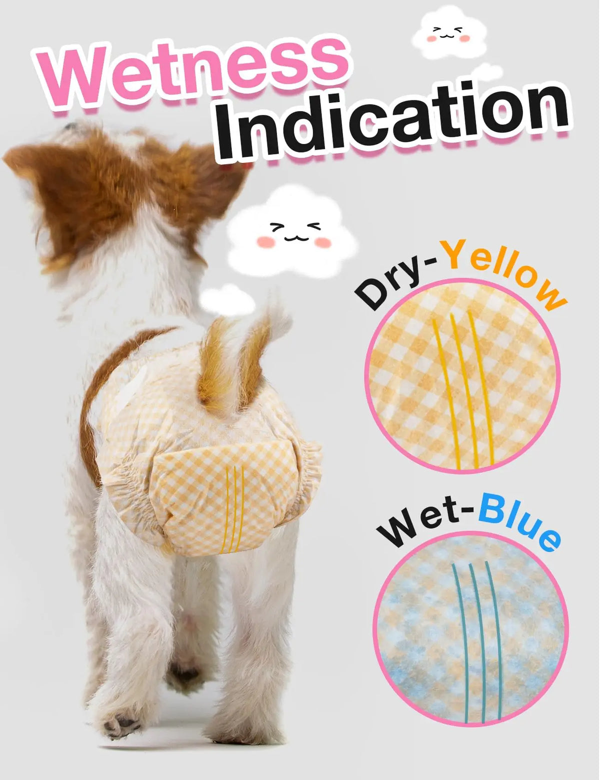 Dono Dog Diapers Female, Disposable Small Puppy Diapers for Heat,Ultra Absorbent Protection, Leak Proof with Wetness Indicator, Comfortable Fit For Girl Dogs in Heat&elderly incontinence