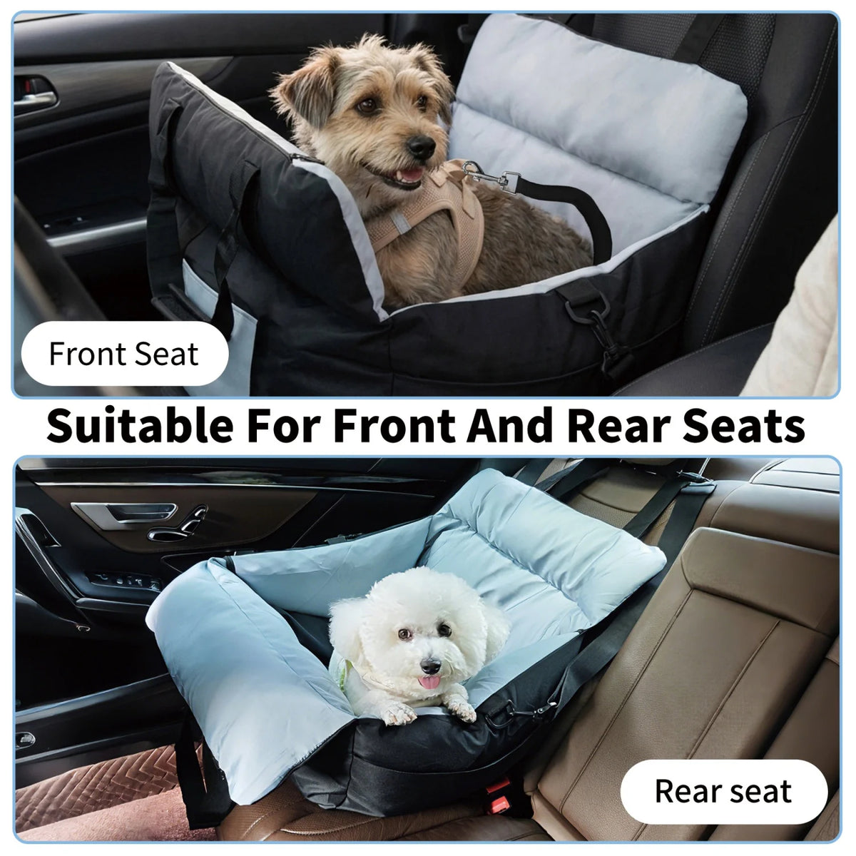 BINGOPAW Dog Car Seat Booster For Small Dogs Travel Carrier