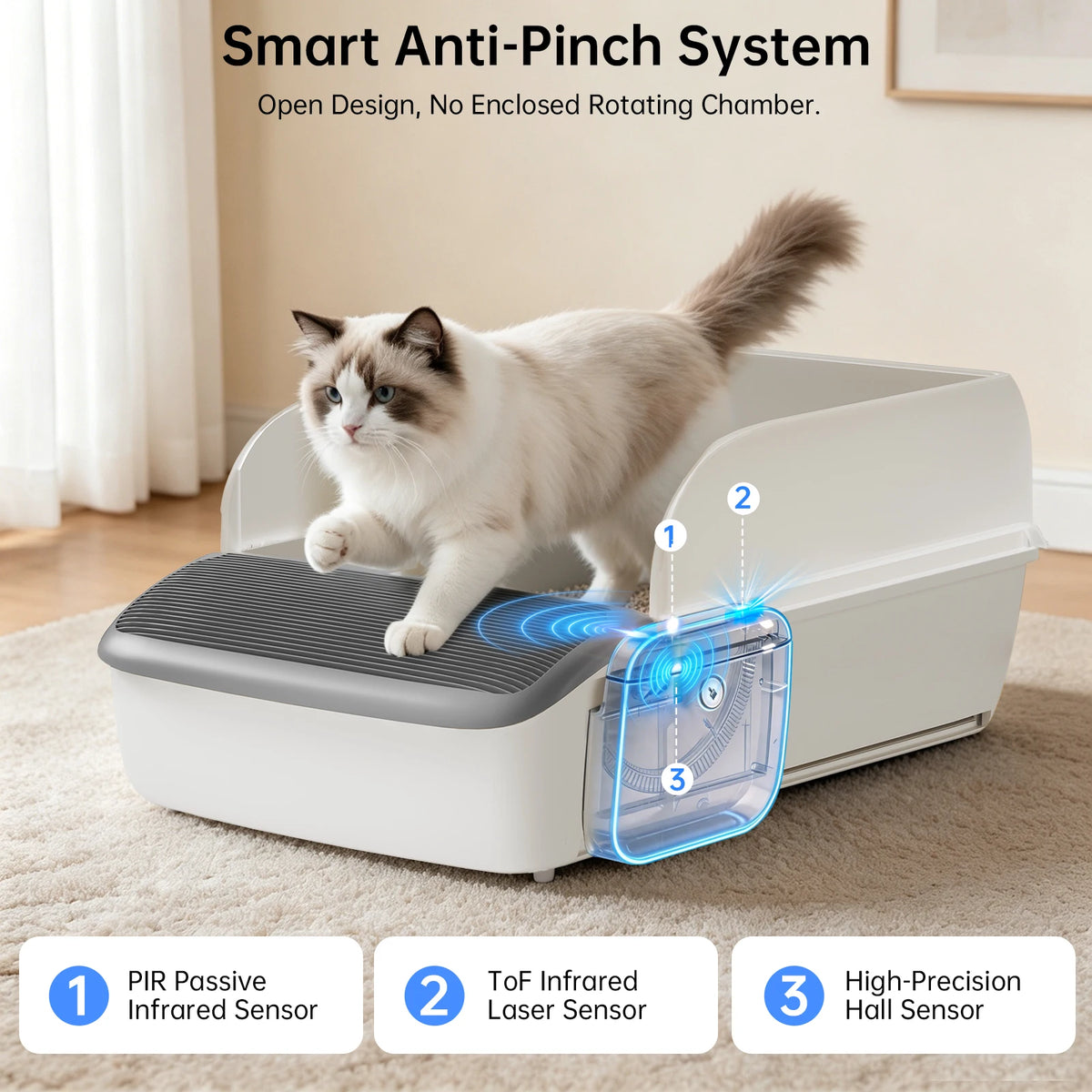 APP Automatic Cat Litter Box Self-cleaning Open Top Smart Cat Litter Box Cat Toilet for Cat Products Cat Litter Tray