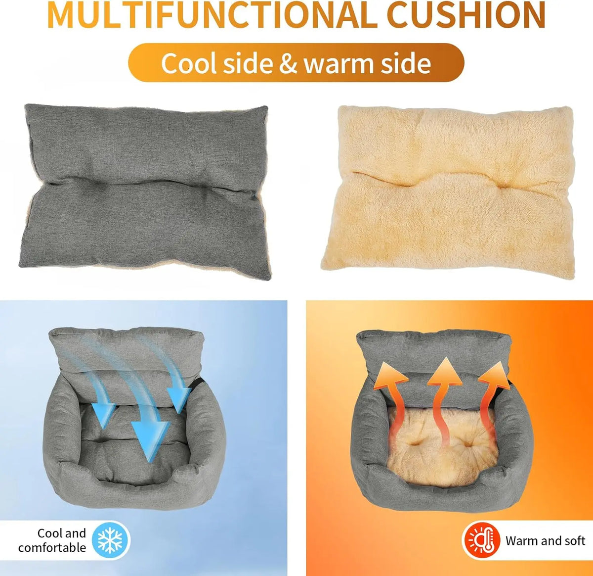 HiMISS Elevated Dog Booster Seat Bed With Safety Tether For Travel