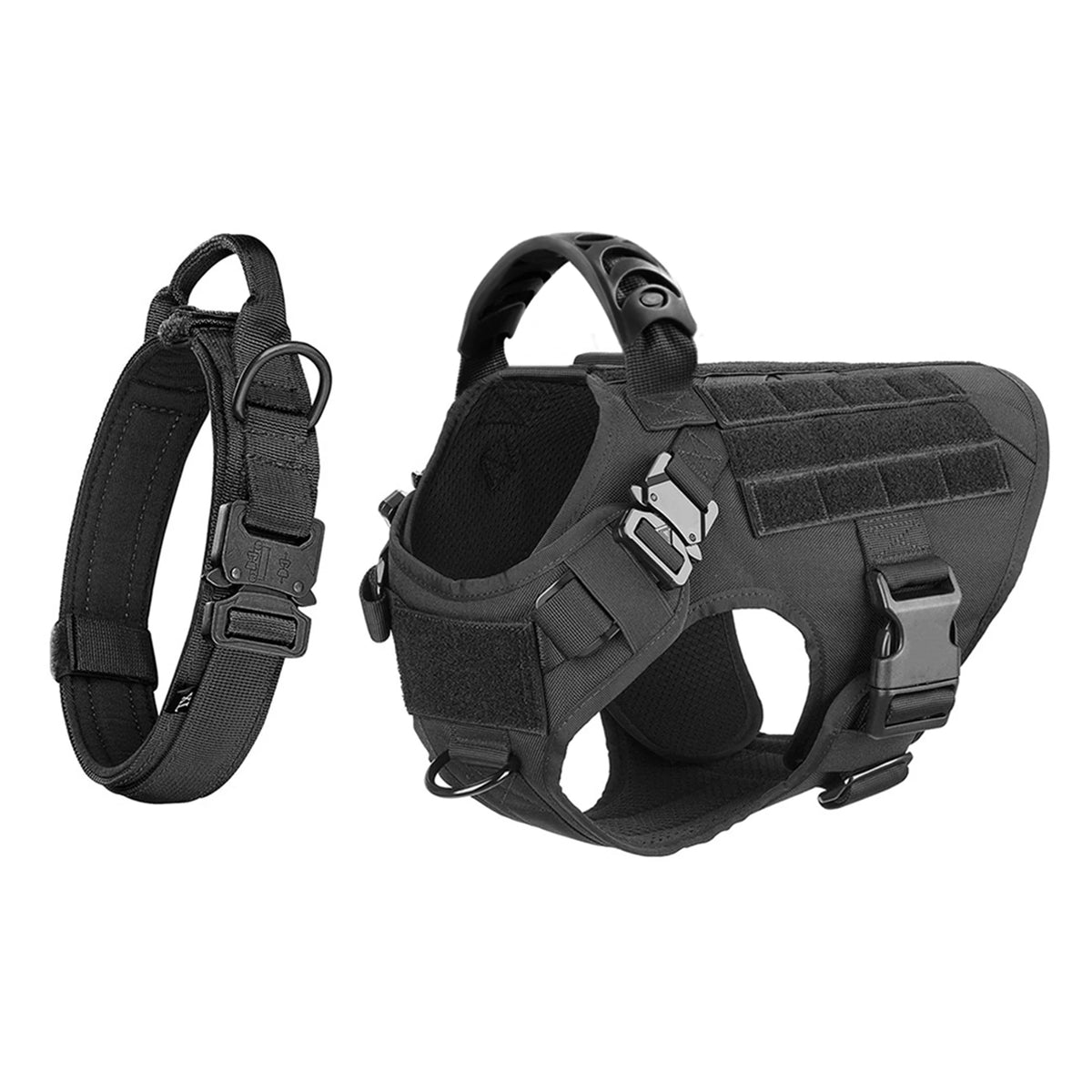 PetraVel Adjustable Nylon Dog Harness And Collar For Outdoor Walks