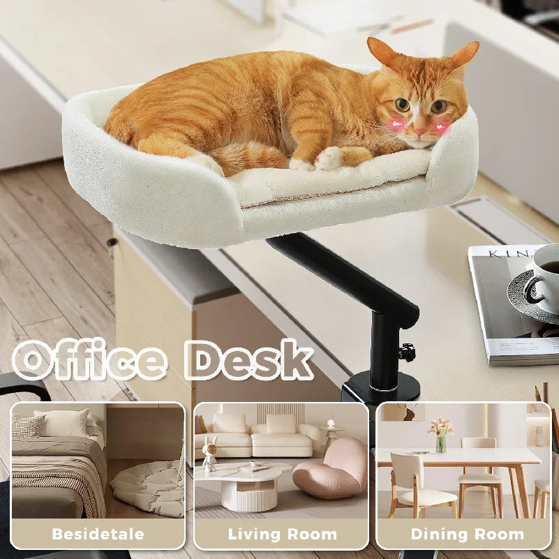 Breathable 360 Rotatable Cat Desk Bed Stand For Indoor Cats