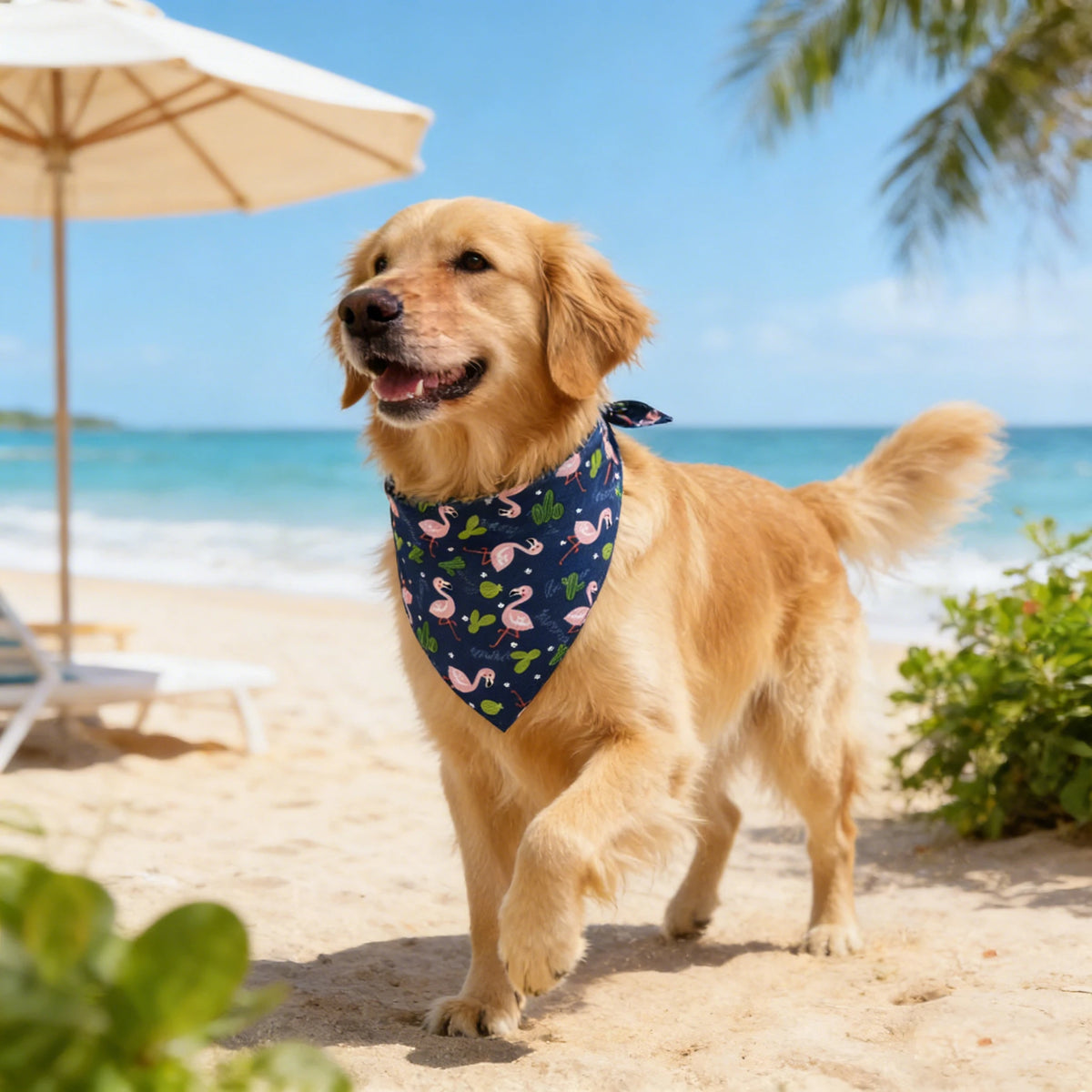 Washable Soft Dog Bandana Scarf Adjustable Pet Neck Kerchief