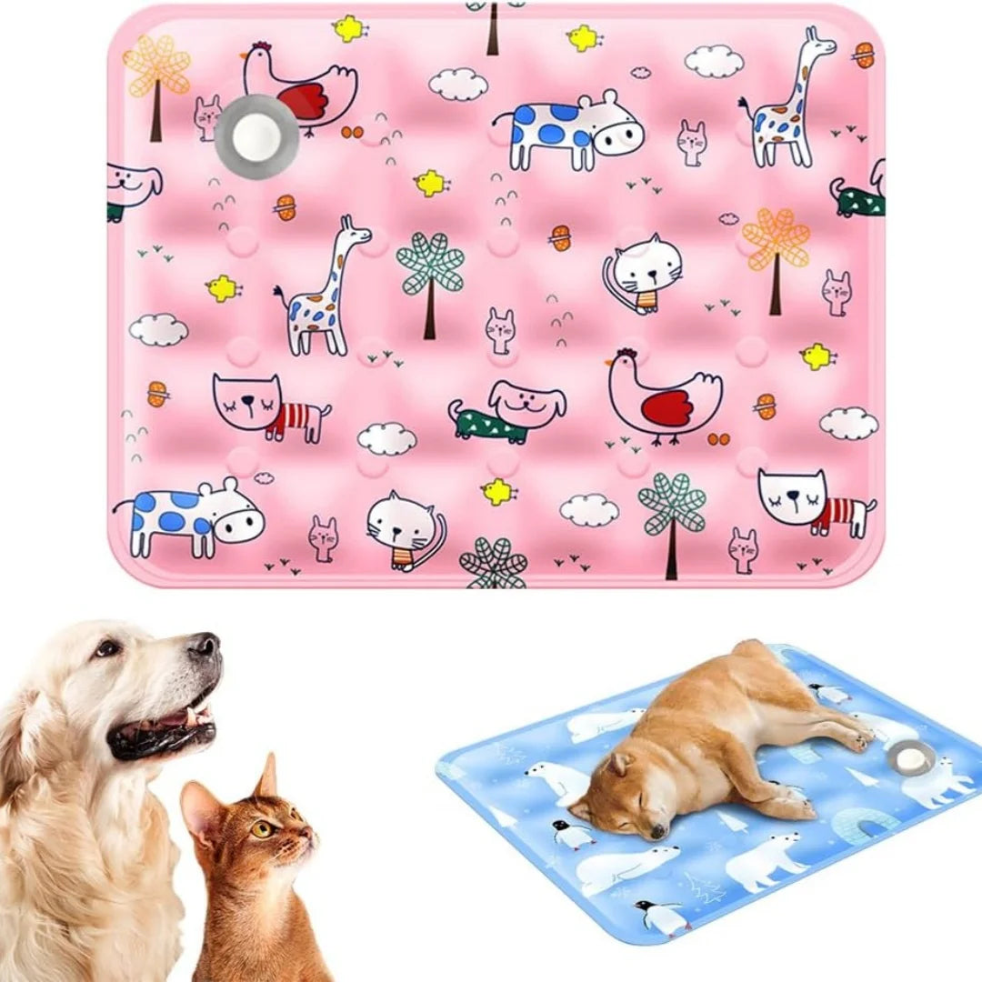 90×60cm Pet Cooling Mat, keeps pets away from hot in summer,washable & portable for dogs and cats